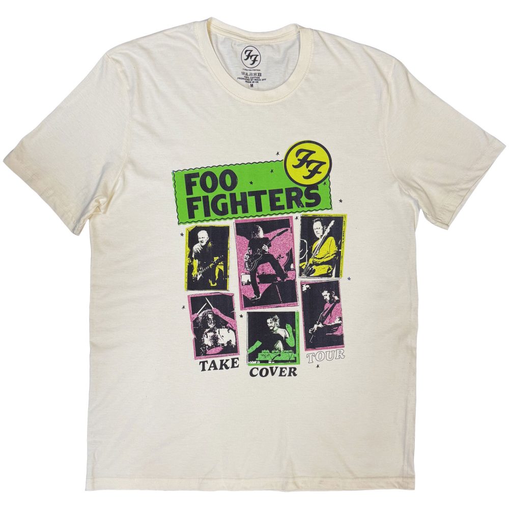 Foo Fighters - Take Cover Tour Heren Tshirt - Creme